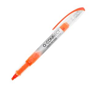 Zvýrazňovač Q-CONNECT  liquid ink oranžový