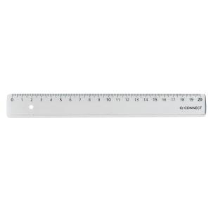 Pravítko Q-CONNECT 20cm transparentné