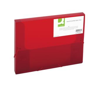 Plastový box s gumičkou Q-Connect červený