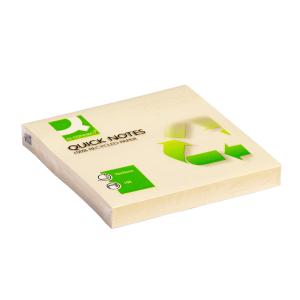 Bločky Q-Connect recyklované 76x76 žlté