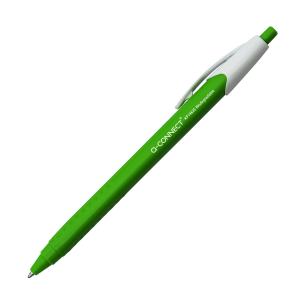 Guľôčkové pero Q-CONNECT biologicky rozložiteľné zelené-biele