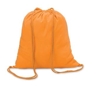 Bavlnený sťahovací vak 100gr/m² 41x37 cm oranžový