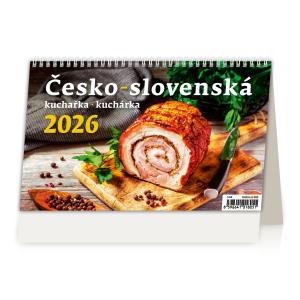 Stolový kalendár riadkový - Česko-slovenská kuchárka 2026