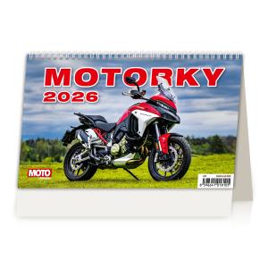 Stolový kalendár riadkový 22,6x13,9 cm - Motorky 2026
