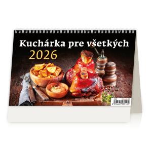 Stolový kalendár riadkový 22,6x13,9 cm - Kuchárka pre všetkých 2026