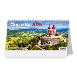Stolový kalendár stĺpcový 30,1x15 cm - Obrázky zo Slovenska 2026