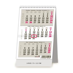 Stolový kalendár mini trojmesačný 2024