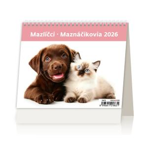 Stolový kalendár riadkový 17,1x13,9 cm - MiniMax Maznáčikovia 2026