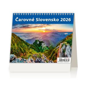 Stolový kalendár riadkový 17,1x13,9 cm - MiniMax Čarovné Slovensko 2026