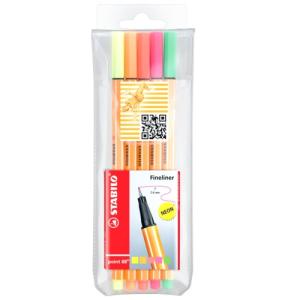 Liner STABILO Point 88 sada 5ks neónových