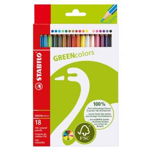 Farebné ceruzky STABILO GREENcolors 18 ks