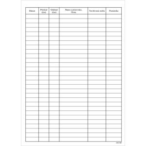 Kniha návštev A4 96 listov tvrdá väzba