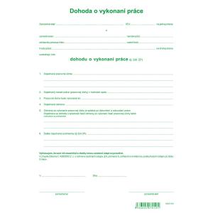 Dohoda o vykonaní práce A4