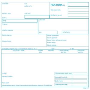 Faktúra daňový doklad 21x20cm 100 listov samoprepis