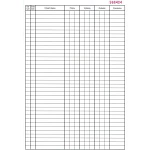 Pokladničná kniha A4 čísl. priepisová 50x2listy