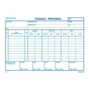 Výdajka - prevodka A5 s DPH