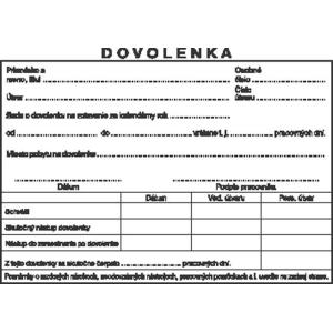 Dovolenka A6 samoprepis 100-listov