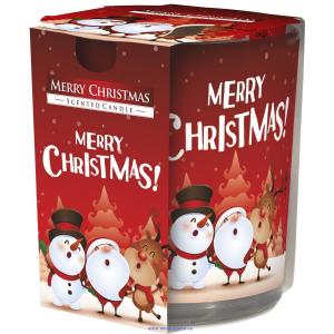 Vonná sviečka v skle Merry Christmas