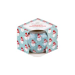Emocio Sklo Dekor 70x62 mm Happy Snowman- Enchanted Sparkle, vonná sviečka