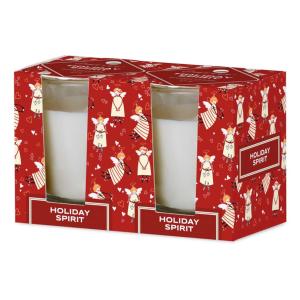 Emocio Sklo 52x65 mm 2ks v krabičce Holiday Spirit - Cookie and Cream, vonná sviečka