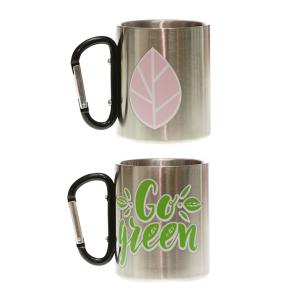 Nerezový hrnček s karabínkou Be ECO 330 ml
