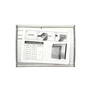 Informačná tabuľka zásuvná šedá 93x124mm