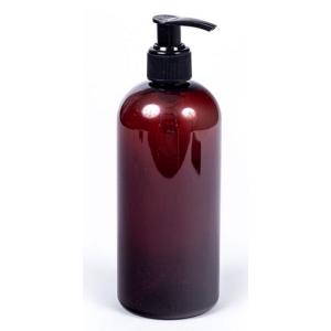 Fľaša s dávkovačom PET hnedá 400ml