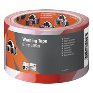 Výstražná samolepiaca páska ROXOLID červenobiela 60 mm x 66 m