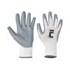 Rukavice nylon/úplet/nitril BABBLER, sivé/biele, veľ. 10/XL