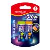 Guma KEYROAD fluorescenčná, svietiaca v tme, mix farieb, blister 2 ks, mix farieb