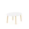 Konferenčný stolík ROOT okrúhly, d=90/v=47,7cm, biely