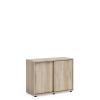 Policová skriňa BASIC, posuvné dvere bez zámku, 100x40x75,3cm, dub Sonoma