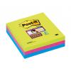 Samolepiaci bloček Post-it linajkové 101x101mm modré, zelené, ružové