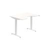Pracovný stôl Motion Ergo, ZO, 2S, 120x70,5-120,5x90 cm, biela/biela