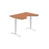 Pracovný stôl Motion Ergo, PO, 2S, 120x70,5-120,5x90 cm, čerešňa/biela