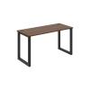 Pracovný stôl UNI O, 140x75,5x60 cm, orech/čierna