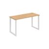 Pracovný stôl UNI O, 140x75,5x60 cm, dub/biela
