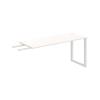 Pracovný stôl UNI O, kolmo reťaziaci, 160x75,5x60 cm, biela/biela