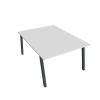 Pracovný stôl UNI A, 120x75,5x160 cm, biela/čierna