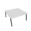 Pracovný stôl UNI A, 160x75,5x160 cm, biela/čierna