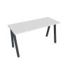 Pracovný stôl UNI A, 140x75,5x60 cm, biela/čierna