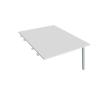 Pracovný stôl UNI A, k pozdĺ. reťazeniu, 120x75,5x160 cm, biela/sivá