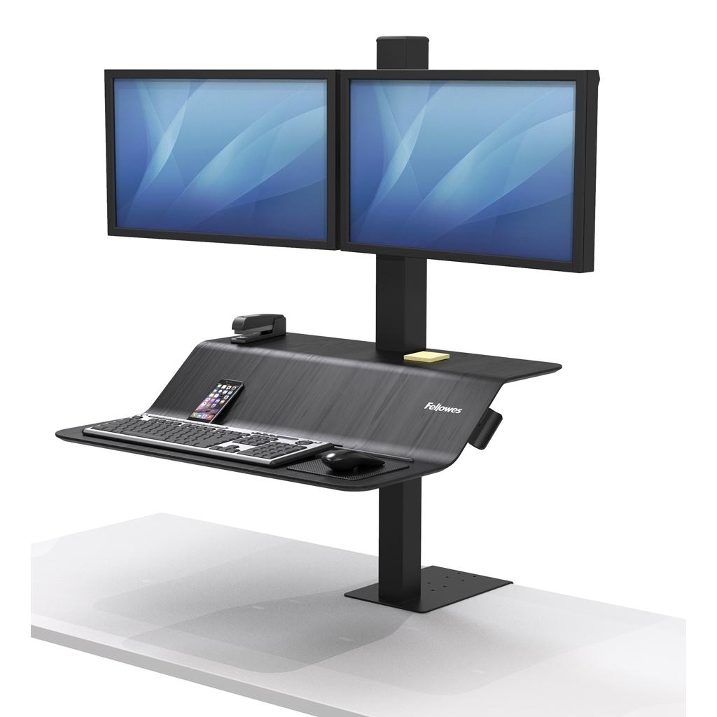 Polohovateľny Stojan Sit Stand Lotus Ve Pre 2 Monitory
